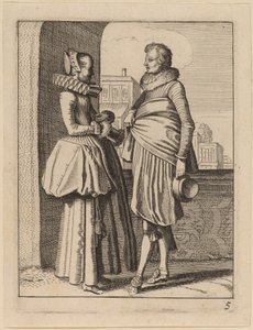 Duas figuras em traje de Jan van de Velde II