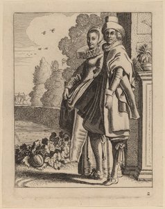 Duas figuras em traje de Jan van de Velde II