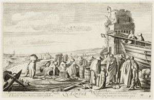 Água, prato três de Os Quatro Elementos de Jan van de Velde II