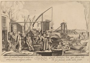 Incêndio de Jan van de Velde II after Willem Buytewech