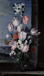Flores em um vaso de cristal, 1652