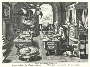 Lapis Polaris Magnes (gravura) de Jan van der Straet