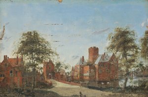 Castelo de Loenersloot no Angstel de Jan van der Heyden (manner of)