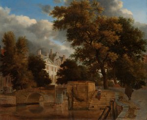 A ponte de pedra de Jan van der Heyden