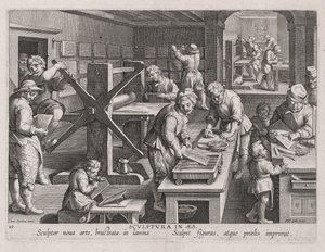 Sculptura em Aes, A Oficina de um Engraver de Jan van der Straet, called Johannes Stradanus