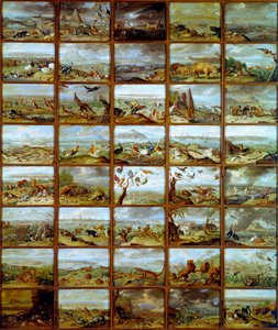 Animais Tabela com os compartimentos correspondentes às diferentes espécies animais. Pintura de Jan Van Kessel (1626-1679) Século XVII Madrid, Museu do Prado