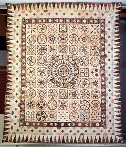 Colcha de retalhos, Irlanda, 1850-60 (têxtil) de Jane Pizar