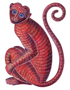 Monkey, 1996, (tinta e guache) de Jane Tattersfield