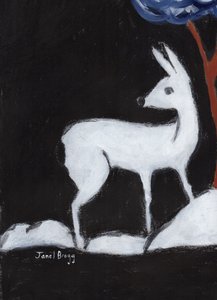 Veado de Washington Park, c.2017 (carvão, gesso e caseína sobre papel)