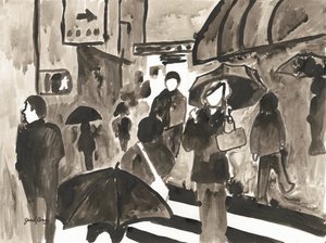 Manhattan Abstrato II c.2014 (tinta sobre papel)