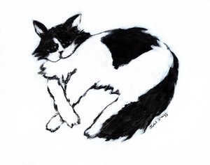 Thomas Lounging II, c. 2019 (técnica mista sobre papel) de Janel Bragg