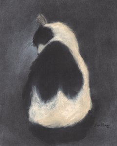 Thomas Taking a Bath, c.2018 (pastel e carvão sobre papel) de Janel Bragg
