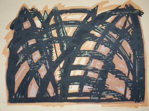 Head On (iii), 2014 (serra elétrica de corte e serigrafia)