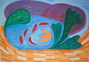 Loch Ardnamuchan, 2015 (aguarela e guache) de Janet McKenzie