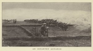 Um avanço de infantaria de Japanese Photographer