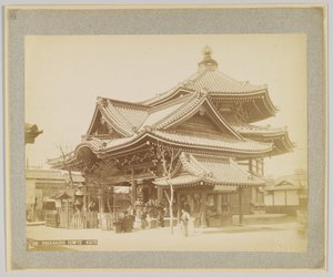 Templo Rokkakudo, Kyoto, Japão (foto a p/b) de Japanese Photographer