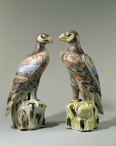 Um par de Arita Eagles, 1695 (porcelana)