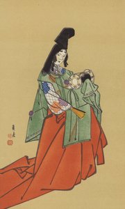 Um Shirabyoshi, na Era do Governo Kamakura (chromolitho) de Japanese School