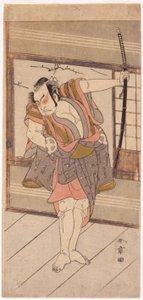 Actor Com Espada (impressão em bloco de madeira) de Japanese School