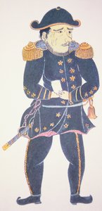 Commodore Perry no Japão - uma impressão de um artista japonês de Japanese School