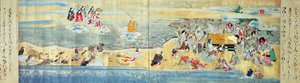 Morte do Buda (rolo pintado) de Japanese School