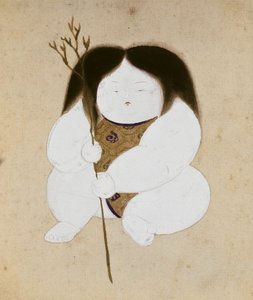 Gosho Ningyo (Boneca da Corte: Rapariga), finais do século XIX
século XIX (cor sobre seda) de Japanese School