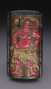 Inro decorado com Nio, período Edo (1615-1868) japonês (laca) de Japanese School