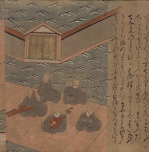 Músicos japoneses, ilustração do 