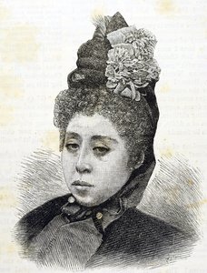 Era Meiji. Princesa Komatsu do Japão. Ilustração de 1887 (Gravura) de Japanese School