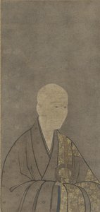 Retrato de Muso Kokushi (1275-1351) período de Muromachi de Japanese School