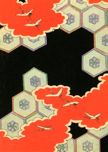 Nuvens Vermelhas com Guindastes Voadores de Japanese School