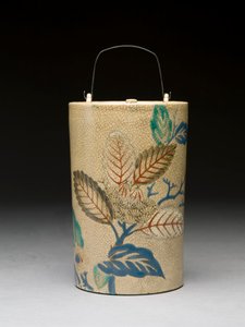 Garrafa de saquê, do século XVII (louça de kyoto com esmaltes de cobertura) de Japanese School