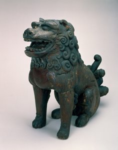 Shishi (Leão ou Cão Guardião) (madeira com laca)