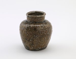 Frasco de chá pequeno para uso comercial, Shigaraki, prefeitura de Shiga, era de Meiji (cerâmica)
