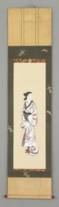 Figura de mulher em pé, cerca de 1800 de Japanese School