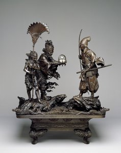 Takenouchi no Sukune encontra o Rei Dragão do Mar, período Meiji de Japanese School