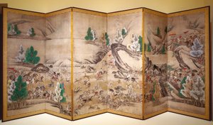 Caça ao tártaro (tinta, cor, papel) de Japanese School
