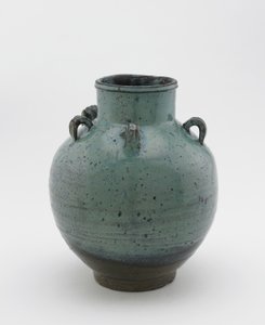 Frasco de armazenamento de chá-folha com cinco lugs de laço, Saga ou prefecture de Nagasaki, período de Edo (cerâmica) de Japanese School