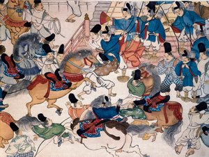 O show de cavalos, Batalha em frente a um palácio de Japanese School