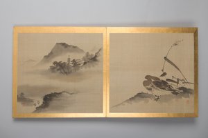 Trinta pinturas de aves, flores e paisagens, finais do século XVIII (álbum; seda) de Japanese School