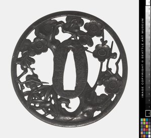 Tsuba: Ramo da Cerejeira Florida, cedo
Século XVIII (Ferro) de Japanese School