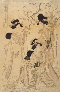 Sem título (Três Mulheres) (impressão a cores em bloco de madeira) de Japanese School