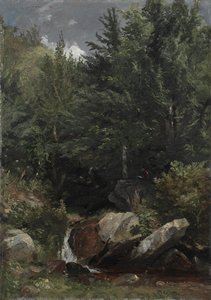 Trees and a Stream on a Hillside, 1853.