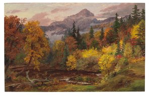Folhagem de outono nas Montanhas Brancas (Monte Chocorua) de Jasper Francis Cropsey