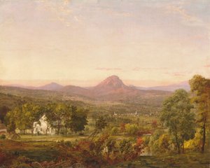 Paisagem do outono, Sugar Loaf Mountain, Orange County, Nova Iorque, ca. 1870-75. de Jasper Francis Cropsey