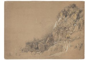 Penhasco em Bonchurch de Jasper Francis Cropsey