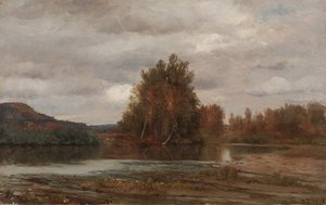 Dia cinzento no Esopus, 1882. de Jasper Francis Cropsey