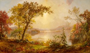 Lago Greenwood, outono no Hudson de Jasper Francis Cropsey