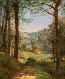 Luccombe Chine, Ilha de Wight 1861 (óleo sobre tela)