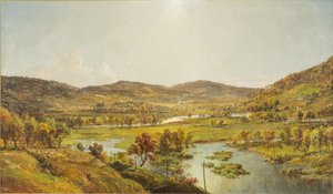 Planícies de Sidney, na confluência dos rios Susquehanna e Unadilla de Jasper Francis Cropsey